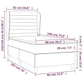 cadre de lit avec matelas Noir 90x190 cm Tissu