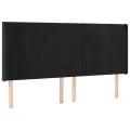 cadre de lit matelas et LED Noir 160x200 cm Velours