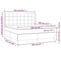 cadre de lit matelas et LED Noir 160x200 cm Velours