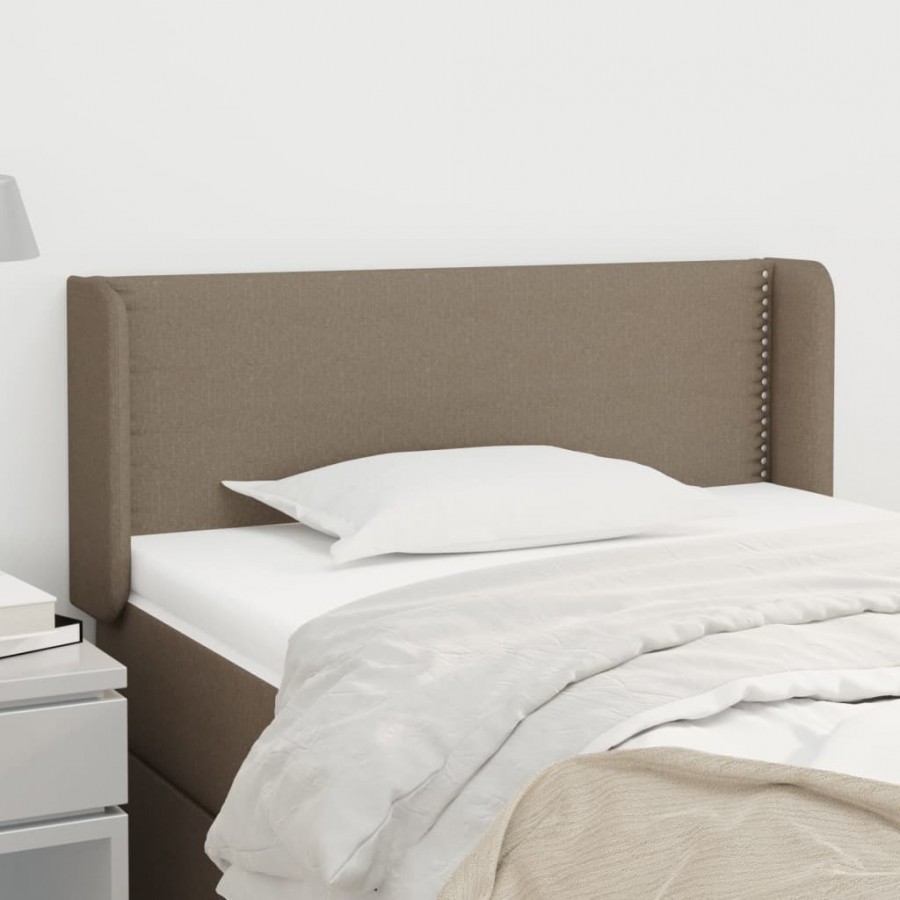 Tête de lit avec oreilles Taupe 83x16x78/88 cm Tissu