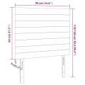 Têtes de lit 2 pcs Vert foncé 90x5x78/88 cm Velours