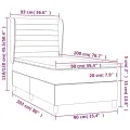 cadre de lit avec matelas Noir 90x200 cm Tissu