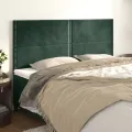 Têtes de lit 4 pcs Vert foncé 90x5x78/88 cm Velours