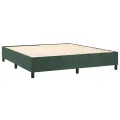 cadre de lit et matelas Vert foncé 180x200cm Velours