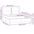 cadre de lit et matelas Vert foncé 180x200cm Velours