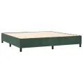 cadre de lit et matelas Vert foncé 200x200cm Velours