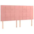 cadre de lit avec matelas Rose 160x200 cm Velours