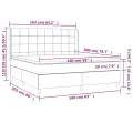 cadre de lit avec matelas Rose 160x200 cm Velours