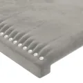 Tête de lit avec oreilles Gris clair 93x23x78/88 cm Velours