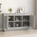 Buffet gris béton 102x35x60 cm bois d'ingénierie