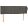 Tête de lit avec oreilles Gris foncé 147x23x78/88 cm Velours