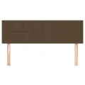 Têtes de lit 2 pcs Marron foncé 72x5x78/88 cm Tissu