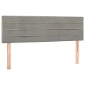 cadre de lit et matelas Gris clair 140x190cm Velours