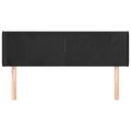 Tête de lit avec oreilles Noir 147x16x78/88 cm Velours