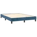 cadre de lit avec matelas LED Bleu foncé 140x200 cm