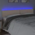 Tête de lit à LED Cappuccino 180x5x78/88 cm Similicuir