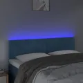 Tête de lit à LED Bleu foncé 144x5x78/88 cm Velours