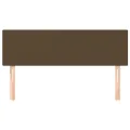 Têtes de lit 2 pcs Marron foncé 72x5x78/88 cm Tissu