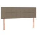 cadre de lit avec matelas LED Taupe 140x200 cm Tissu