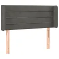 Tête de lit à LED Gris foncé 83x16x78/88 cm Velours