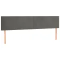 cadre de lit et matelas Gris foncé 180x200cm Velours