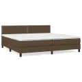 cadre de lit avec matelas Marron foncé 200x200 cm