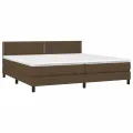 cadre de lit avec matelas Marron foncé 200x200 cm