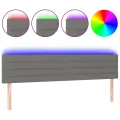 Tête de lit à LED Gris foncé 180x5x78/88 cm Tissu