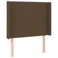 cadre de lit matelas LED Marron foncé 100x200 cm