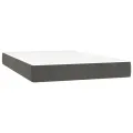 cadre de lit et matelas Gris foncé 120x200cm Velours