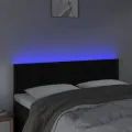 Tête de lit à LED Noir 144x5x78/88 cm Velours