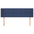 Tête de lit avec oreilles Bleu 147x16x78/88 cm Tissu