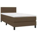 cadre de lit avec matelas Marron foncé 80x200 cm