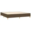 cadre de lit matelas et LED Marron foncé 200x200 cm