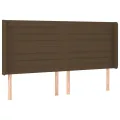 cadre de lit matelas et LED Marron foncé 200x200 cm