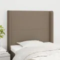 Tête de lit avec oreilles Taupe 93x16x118/128 cm Tissu