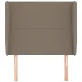 Tête de lit avec oreilles Taupe 93x23x118/128 cm Tissu