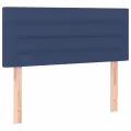 cadre de lit avec matelas LED Bleu 120x200 cm Tissu