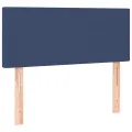 cadre de lit avec matelas Bleu 120x200 cm Tissu