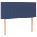 cadre de lit avec matelas Bleu 120x200 cm Tissu