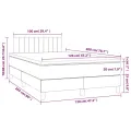cadre de lit avec matelas Bleu 120x200 cm Tissu