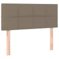 cadre de lit avec matelas LED Taupe 90x190 cm Tissu