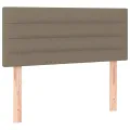 cadre de lit avec matelas Taupe 90x190 cm Tissu