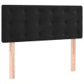 cadre de lit avec matelas et LED Noir 90x200 cm
