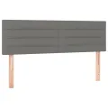cadre de lit avec matelas Gris foncé 140x200cm Tissu