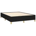 cadre de lit avec matelas Noir 140x190 cm Tissu