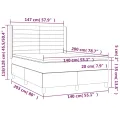 cadre de lit matelas et LED Noir 140x200 cm Tissu