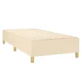 cadre de lit matelas et LED Crème 80x200cm Tissu