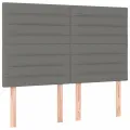 cadre de lit avec matelas Gris foncé 140x190cm Tissu