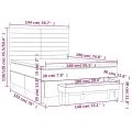 cadre de lit avec matelas Gris foncé 140x190cm Tissu